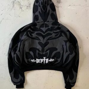 Depth Hoodie – Y2K Aesthetic Tribal Oversized Streetwear