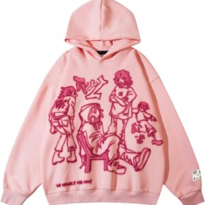 Novelty Cartoon Graphic Hoodies for Men and Women | Streetwear Sweatshirt with Hip Hop Style