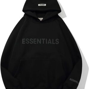 Fear of God Essential Hoodie Hip Hop Unisex Hoodie Letter Fleece Hooded Sweatshirt Oversized Hoodie Cotton Material