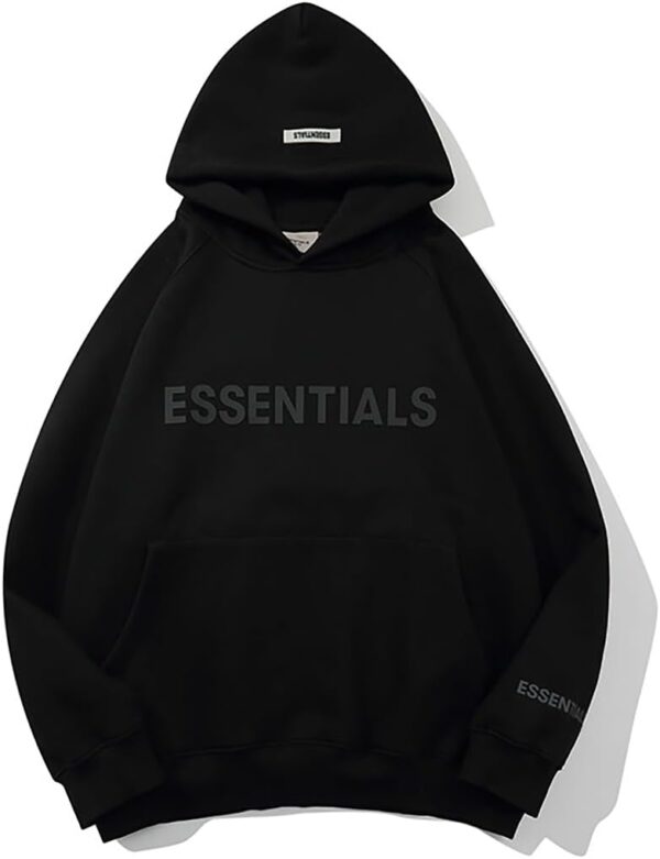 Fear of God Essential Hoodie Hip Hop Unisex Hoodie Letter Fleece Hooded Sweatshirt Oversized Hoodie Cotton Material
